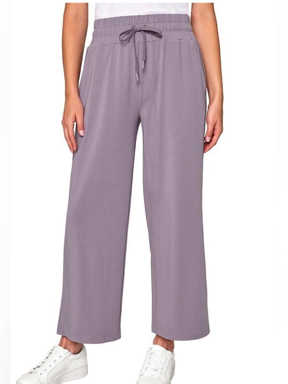 Mondetta Lavender Wide-Leg Drawstring Pants